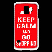 Coque Samsung Galaxy S5 Mini Keep Calm Go Shopping Rouge