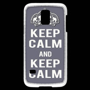 Coque Samsung Galaxy S5 Mini Keep Calm Gris