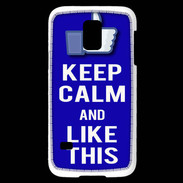 Coque Samsung Galaxy S5 Mini Keep Calm Like This Bleu