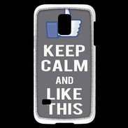 Coque Samsung Galaxy S5 Mini Keep Calm Like This Gris
