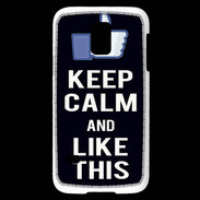 Coque Samsung Galaxy S5 Mini Keep Calm Like This Noir
