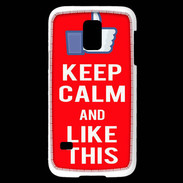 Coque Samsung Galaxy S5 Mini Keep Calm Like This Rouge