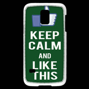 Coque Samsung Galaxy S5 Mini Keep Calm Like This Vert