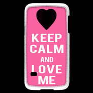 Coque Samsung Galaxy S5 Mini Keep Calm Love me Rose