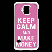 Coque Samsung Galaxy S5 Mini Keep Calm Make money Rose
