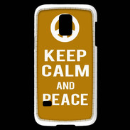 Coque Samsung Galaxy S5 Mini Keep Calm Peace Orange
