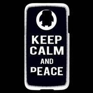 Coque Samsung Galaxy S5 Mini Keep Calm Peace Noir