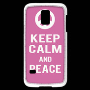 Coque Samsung Galaxy S5 Mini Keep Calm Peace Rose
