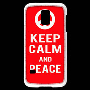 Coque Samsung Galaxy S5 Mini Keep Calm Peace Rouge