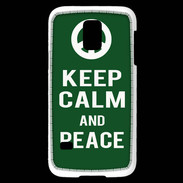 Coque Samsung Galaxy S5 Mini Keep Calm Peace Vert