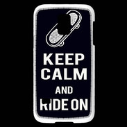 Coque Samsung Galaxy S5 Mini Keep Calm Ride on Noir