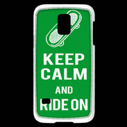 Coque Samsung Galaxy S5 Mini Keep Calm Ride on Vert