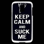 Coque Samsung Galaxy S5 Mini Keep Calm Suck me Noir