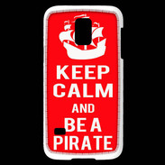 Coque Samsung Galaxy S5 Mini Keep Calm Be a Pirate Rouge