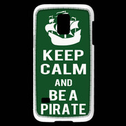 Coque Samsung Galaxy S5 Mini Keep Calm Be a Pirate Vert