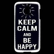 Coque Samsung Galaxy S5 Mini Keep Calm Be Happy Noir