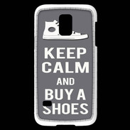 Coque Samsung Galaxy S5 Mini Keep Calm Buy Shoes Gris