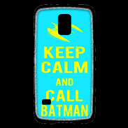Coque Samsung Galaxy S5 Mini Keep Calm Batman Cyan