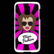 Coque Samsung Galaxy S5 Mini Miss Fashion Chatain