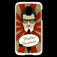Coque Samsung Galaxy S5 Mini Mister Business Brun