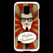 Coque Samsung Galaxy S5 Mini Mister Business Chatain