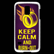 Coque Samsung Galaxy S5 Mini Keep Calm and Burn Out violet