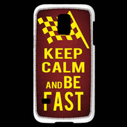 Coque Samsung Galaxy S5 Mini Keep Calm and Be Fast Rouge
