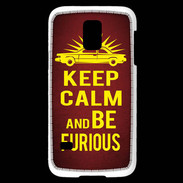 Coque Samsung Galaxy S5 Mini Keep Calm and Be Furious Rouge