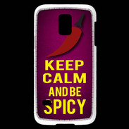 Coque Samsung Galaxy S5 Mini Keep Calm and Be Spicy Rose