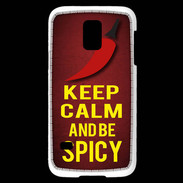 Coque Samsung Galaxy S5 Mini Keep Calm and Be Spicy Rouge