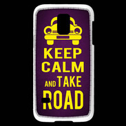 Coque Samsung Galaxy S5 Mini Keep Calm and Take o road 2 Violet