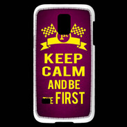 Coque Samsung Galaxy S5 Mini Keep Calm and Be the First Rose