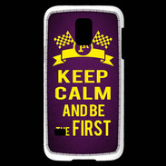 Coque Samsung Galaxy S5 Mini Keep Calm and Be the First Violet