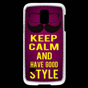 Coque Samsung Galaxy S5 Mini Keep Calm and Have a good Style Rose