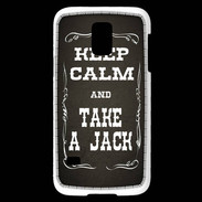 Coque Samsung Galaxy S5 Mini Keep Calm and Take Jack Gris