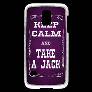 Coque Samsung Galaxy S5 Mini Keep Calm and Take Jack Violet