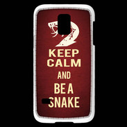 Coque Samsung Galaxy S5 Mini Keep Calm and Be a Snake Rouge