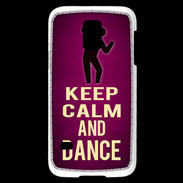Coque Samsung Galaxy S5 Mini Keep Calm and Dance Rose
