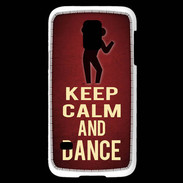 Coque Samsung Galaxy S5 Mini Keep Calm and Dance Rouge