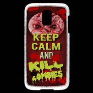 Coque Samsung Galaxy S5 Mini Keep Calm and Kill Zombies Rouge