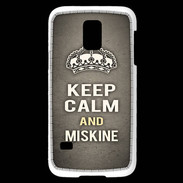 Coque Samsung Galaxy S5 Mini Keep Calm and Miskine Gris