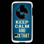 Coque Samsung Galaxy S5 Mini Keep Calm and Mix that Bleu