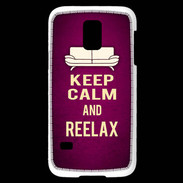 Coque Samsung Galaxy S5 Mini Keep Calm and Reelax Rose