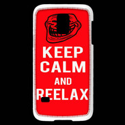Coque Samsung Galaxy S5 Mini Keep Calm and Reelax Rouge