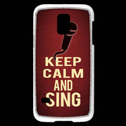 Coque Samsung Galaxy S5 Mini Keep Calm and Sing Rouge