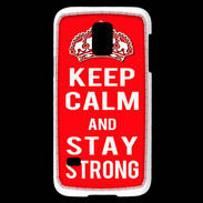 Coque Samsung Galaxy S5 Mini Keep Calm and Stay strong Rouge