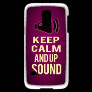 Coque Samsung Galaxy S5 Mini Keep Calm and Up Sound Rose