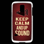Coque Samsung Galaxy S5 Mini Keep Calm and Up Sound Rouge