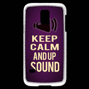 Coque Samsung Galaxy S5 Mini Keep Calm and Up Sound Violet