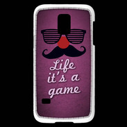 Coque Samsung Galaxy S5 Mini Life It's a game Rose ZG